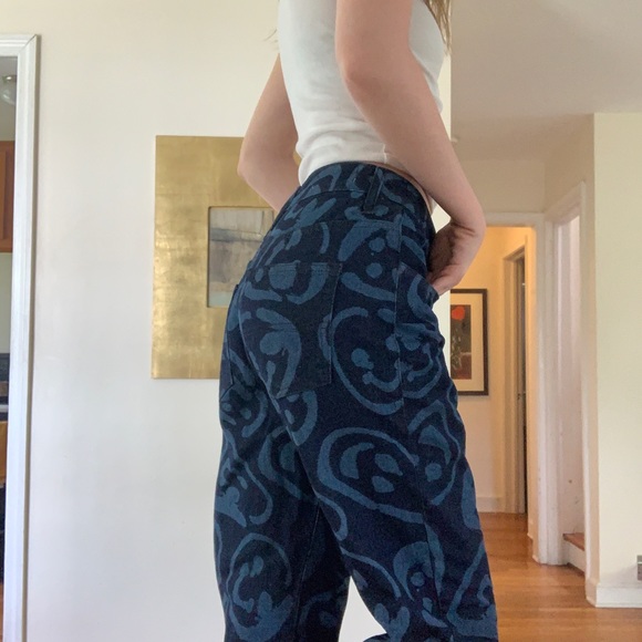 Abstract Printed Baggy Jeans - Picture 2 of 3